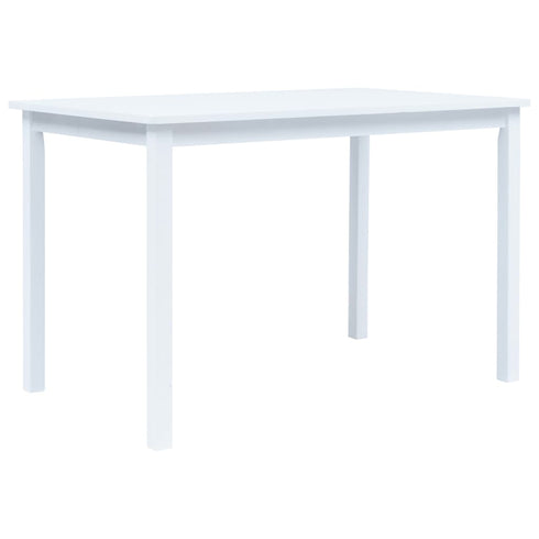 Maison Madeleine -  5 Piece Dining Set Solid Rubber Wood White